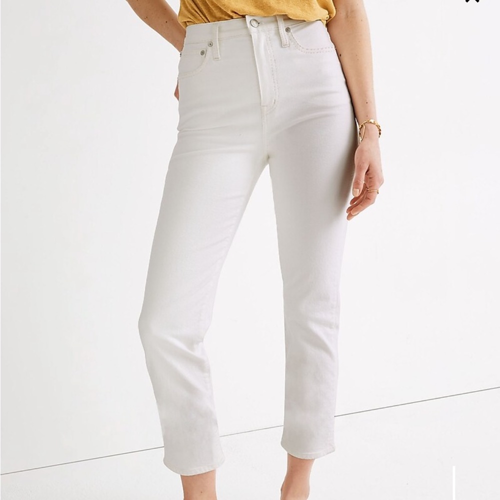 Madewell Classic Straight Jeans in Tile White